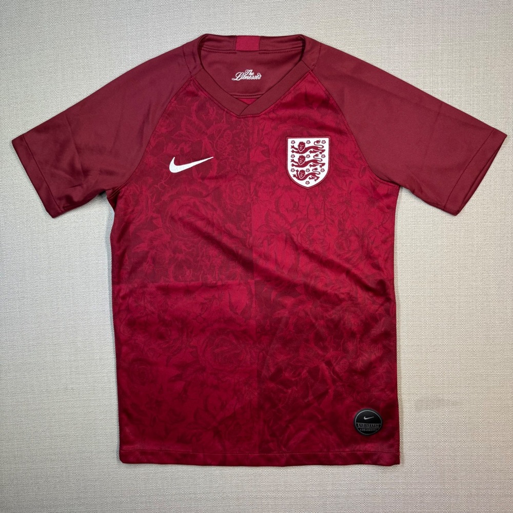 Nike Kids England 2019 Football Soccer Away Jersey Burgundy Red Size Medium